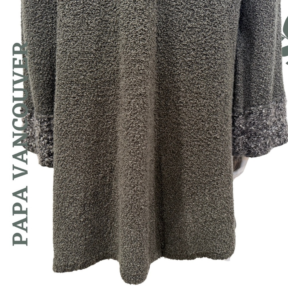 Papa Vancouver Asymmetrical Toggle Closure Boucle Knit Sweater Textured Knit - Picture 6 of 9